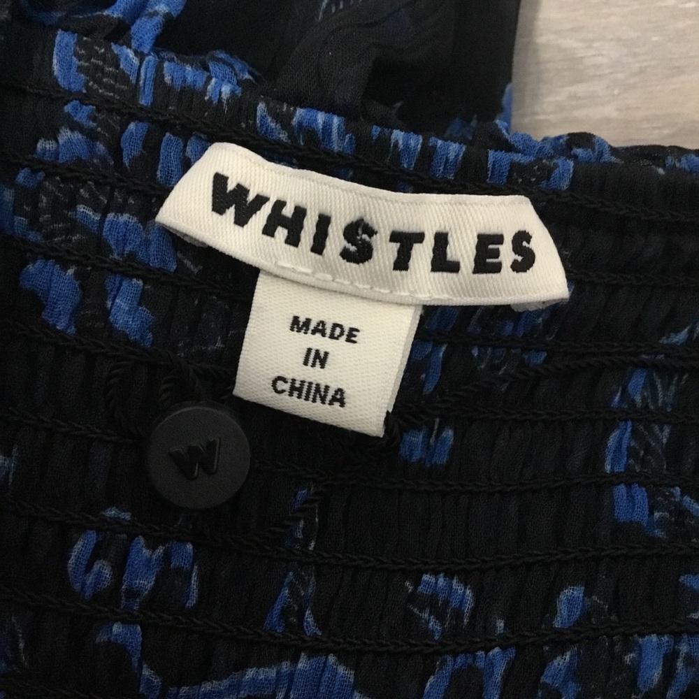 NWOT Whistles Blue Bali Jumpsuit size US 2 Resort Vacation Cruise - Picture 10 of 12